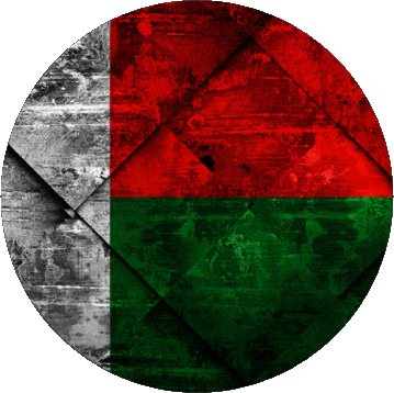 Rond Madagascar Afrique Drapeaux 