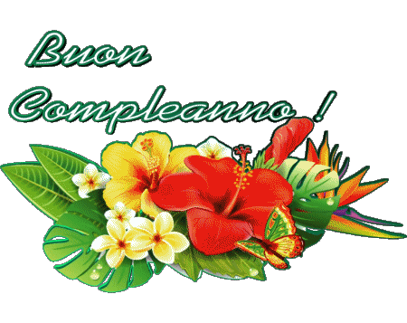 001 Transparent Background Floreale Buon Compleanno Italian Messages 