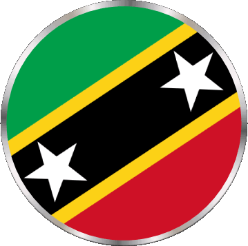 Rond Saint Christophe et Niévès Amériques Drapeaux 