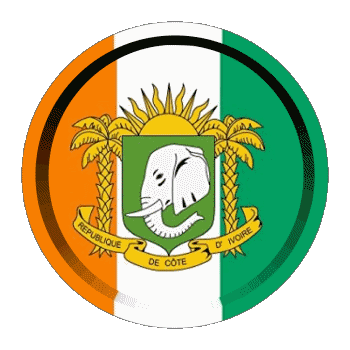 Round - Rings Ivory Coast Africa Flags 