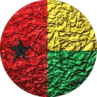 Round Guinea Bissau Africa Flags 