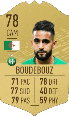Ryad Boudebouz Algerien F I F A - Karten Spieler Videospiele Multimedia 