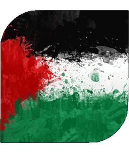 Carré Palestine Asie Drapeaux 