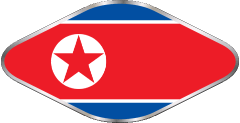 Verschiedene Nordkorea Asien Fahnen 