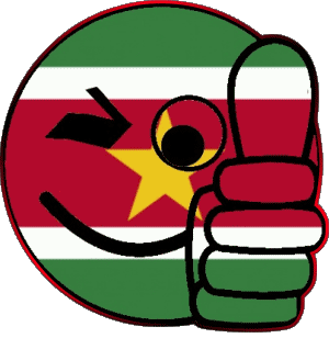 Smiley - OK Suriname Amériques Drapeaux 