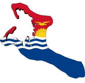 Map Kiribati Oceania Flags 