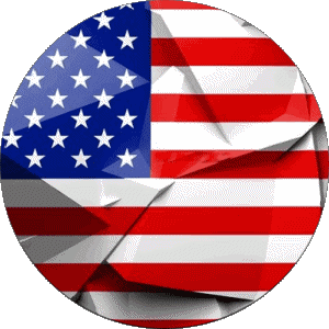 Rond U.S.A - National Amériques Drapeaux 