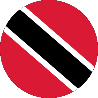 Rond Trinité et Tobago Amériques Drapeaux 