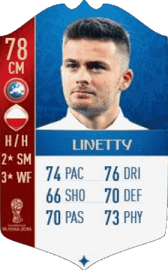 Karol Linetty Pologne F I F A - Joueurs Cartes Jeux Vidéo Multi Média 