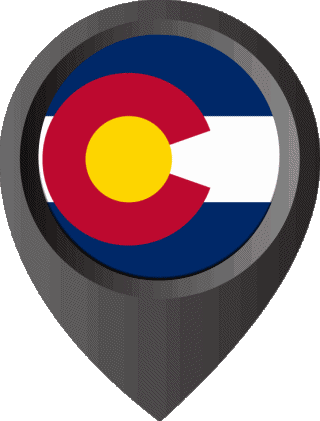 Standort-Pin Colorado U.S.A - States Amerika Fahnen 