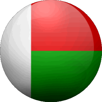 Rond Madagascar Afrique Drapeaux 