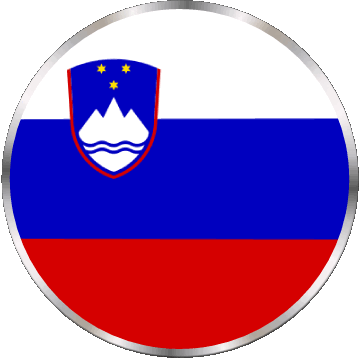 Round Slovenia Europe Flags 