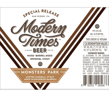 Monsters' park-Monsters' park Modern Times USA Bier Getränke 