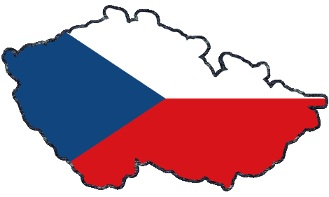 Map Czech Republic Europe Flags 