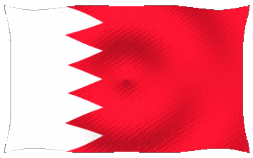 Waving Bahrain Asia Flags 