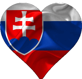 Cuore Slovacchia Europa Bandiere 