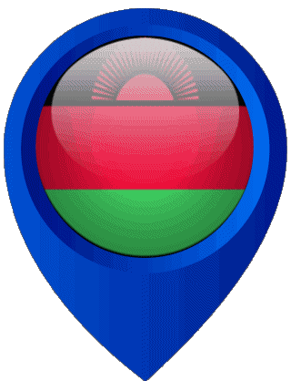 Epingle de Localisation Malawi Afrique Drapeaux 