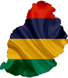 Carte Maurice Afrique Drapeaux 