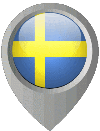 Location Pin Sweden Europe Flags 