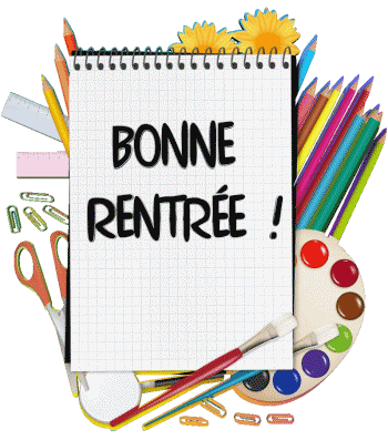 011 Sfondo trasparente Bonne Rentrée Francese Messagi 