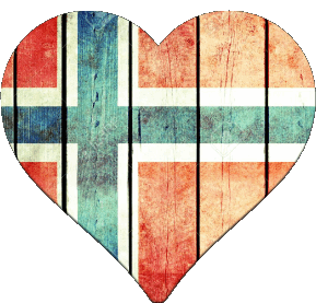Herz Norwegen Europa Fahnen 