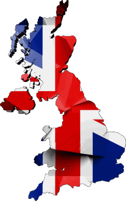 Map UK Europe Flags 