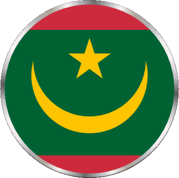 Rond Mauritanie Afrique Drapeaux 