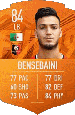 Ramy Bensebaini Algérie F I F A - Joueurs Cartes Jeux Vidéo Multi Média 