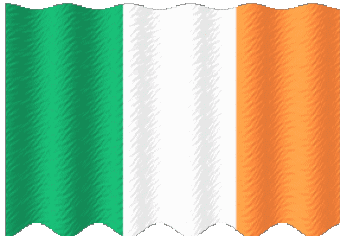 Waving Ireland Europe Flags 