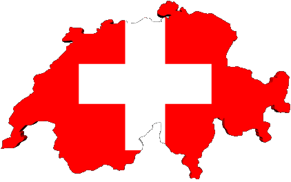 Carte Suisse Europe Drapeaux 