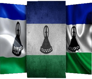 Forme 02 Lesotho Afrique Drapeaux 