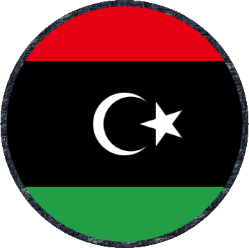 Runde Libyen Afrika Fahnen 