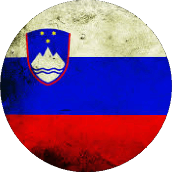 Rond Slovénie Europe Drapeaux 