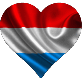Heart Luxembourg Europe Flags 