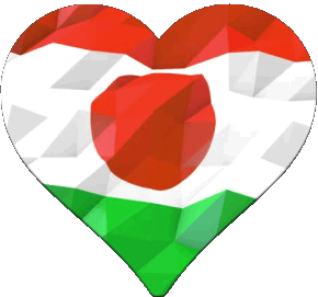 Corazón Niger África Banderas 