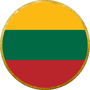 Round Lithuania Europe Flags 