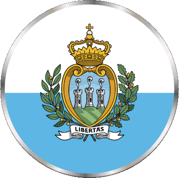 Tondo San Marino Europa Bandiere 