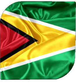Carré Guyana Amériques Drapeaux 