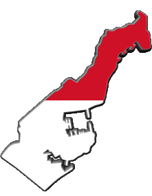 Mapa Mónaco Europa Banderas 