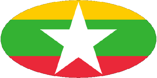 Verschiedene Birma Asien Fahnen 