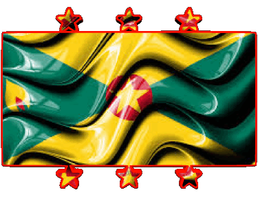 Various Grenada islands America Flags 