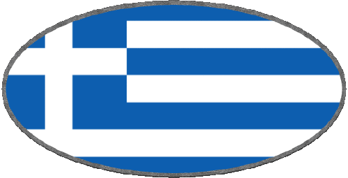 Oval Grecia Europa Banderas 