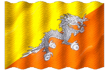 Sventola Bhutan Asia Bandiere 