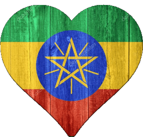 Coeur Ethiopie Afrique Drapeaux 