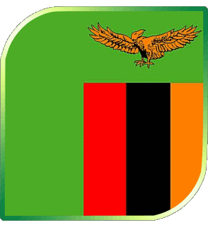 Carré Zambie Afrique Drapeaux 