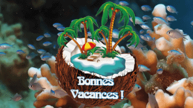 006 Fond Animé Bonnes Vacances Français Messages 