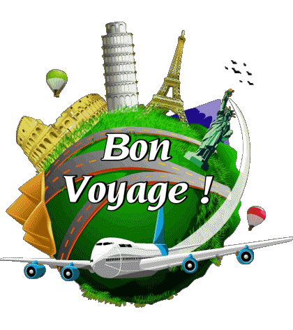 04 Fond Transparent Bon Voyage Français Messages 