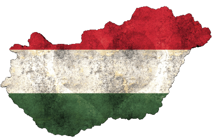 Karte Ungarn Europa Fahnen 