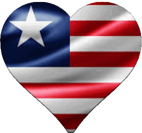 Corazón Liberia África Banderas 