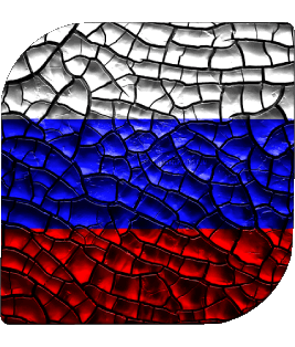 Square Russia Europe Flags 